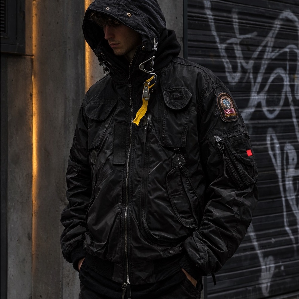 Parajumpers Men's Black Hooded Jacket